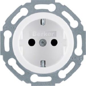 Berker Steckdose polarweiß glänzend 1-fach 4755 – Bild 1