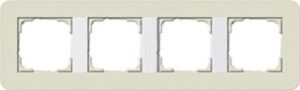 Gira Abdeckrahmen 4-fach E3 Sand/Reinweiss glänzend 0214417 – Bild 1