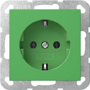 Gira SCHUKO-Steckdose System 55 Grün glänzend 4455107 – Bild 1