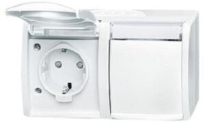 Busch-Jaeger Steckdose mit erhöhtem Berührungsschutz ocean 2-fach waagerecht 20/2EBW-54 – Bild 1