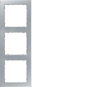 Hager Rahmen 3-fach PUR silber WYR136 – Bild 1