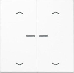 Jung Serienwippe Lichtleiter KNX Pfeile für Serie LS, Taster 2f, alpinweiß LS102KO5PWW – Bild 1