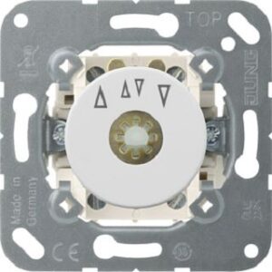 Jung Jalousie-Drehschalter Wendeschalter /-taster 2-pol. (2 Antriebe), 10 A 250 V 1234.20WW – Bild 1