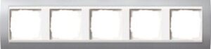 Gira Abdeckrahmen 5-fach Event alu für Einsatz reinweiss 0215326 – Bild 1