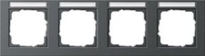 Gira Abdeckrahmen 4-fach BSF waagerecht E2 Anthrazit 109423 – Bild 1