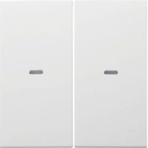 Berker Tast-Abdeckung 2-fach polarweiß 80960389 – Bild 1