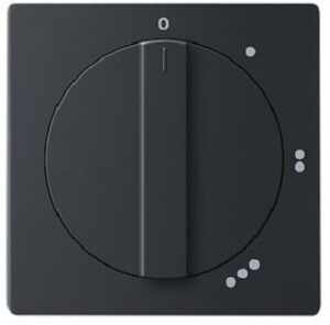 Busch-Jaeger Zentralscheibe 1-fach future linear schwarz-matt mit Drehgriff 2542DR/01-885 – Bild 1