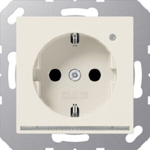 Jung SCHUKO-Steckdose Thermoplast(brs.) hochgl. weiss A1520-OLNW – Bild 1