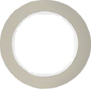 Berker Rahmen Edelstahl/polarweiß 1-fach, rund 10112014 – Bild 1