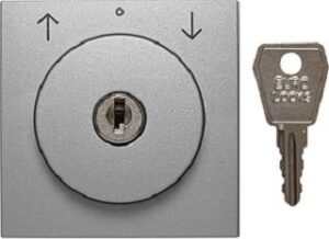 Berker Zentralstück mit Schloss für Jalousie B.7 aluminium 1081140400 – Bild 1