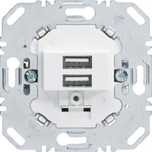 Berker USB Ladesteckdose 230V 2-fach 3A polarweiß 260209 – Bild 1