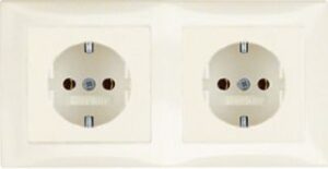 Berker Kombination 2-fach weiß glänzend mit Rahmen 47208982 – Bild 1