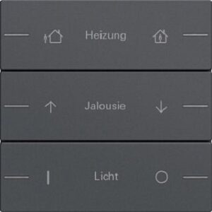 Gira Wippenset 3fach individuell für Tastsensor4 System 55 Anthrazit 576328 – Bild 1