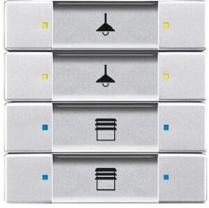 Busch-Jaeger Bedienelement 4/8-fach programmierbar mit Beschriftungsfeld 6127/02-83 – Bild 1