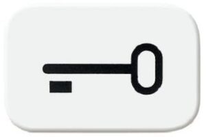 Busch-Jaeger Tastersymbol 2520- Schl. Reflex SI alpinweiss 2525TR-214 – Bild 1