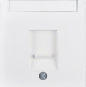 Berker Zentralstück 1-fach polarweiß glänzend mit Staubschutzschieb. 11708989 – Bild 1