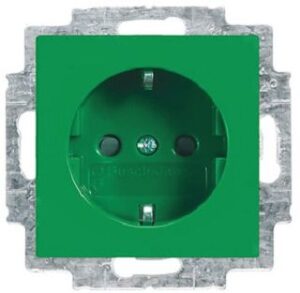 Busch-Jaeger SCHUKO Steckdose erhöhter Berührungsschutz Busch-balance SI grün 20EUCB-13-914 – Bild 1