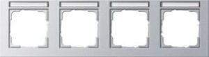 Gira Abdeckrahmen 4-fach BSF waagerecht E2 Aluminium 109425 – Bild 1