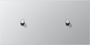 Jung Abdeckung 2fach waag. mit 1+1 Kipphebeln AL12-200R0 – Bild 1