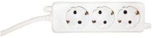 Bachmann Steckdosenleiste 3-fach SELLY 3xSchuko weiss Strom 1,5m Schu 387.274S – Bild 1