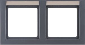 Berker Rahmen 2-fach waager. B.feld Q.3, anthrazit 10226086 – Bild 1