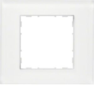 Hager Rahmen 1-fach ART Glas satiniert weiss WYR510G – Bild 1