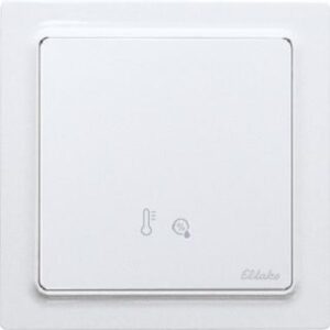 Eltako Funk-Feuchte Temperatur sensor mit Batterie reinweiß glänzend E-Design55 FFT55EB-WG – Bild 1