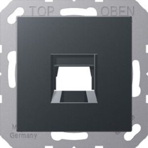 Jung Abdeckung für Modular-Jack-Steckbuchsen, Serie AS/A, anthrazit matt A1569-1WEANM – Bild 1