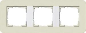 Gira Abdeckrahmen 3-fach E3 Sand/Reinweiss glänzend 0213417 – Bild 1