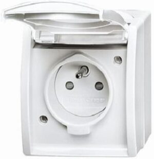 Busch-Jaeger Steckdose Erdungsst. ocean alpinweiss IP44 23MWKS-54-504 – Bild 1