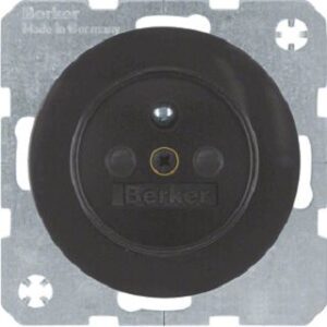Berker Steckdose schwarz glänzend mit Schutzkontaktstift 6768762045 – Bild 1