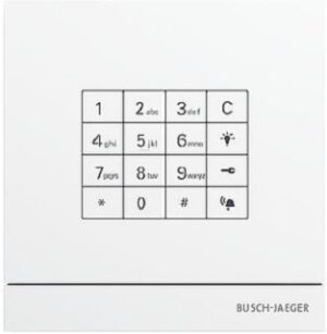 Busch-Jaeger Außenstat mit Tastatur Busch-Welcome studioweiss matt 83100/71-664 – Bild 1