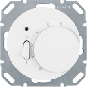 Berker Temperaturregler polarweiß glänzend Öffner/Zentralstück 20302089 – Bild 1