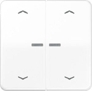Jung Serienwippe mit Lichtleiter, Symbol Pfeil für KNX Taster, Serie CD, alpinwe CD102KO5PWW – Bild 1