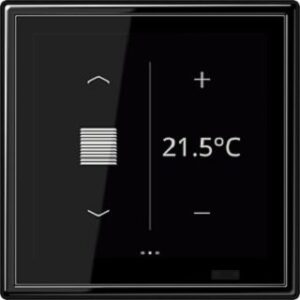 Jung KNX Raumcontroller LS Touch schwarz mit integriertem 1fach-Rahmen LS 990 LS459D1SSW – Bild 1