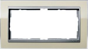 Gira Abdeckrahmen 2-fach Event klar sand Einsatz alu 1002776 – Bild 1