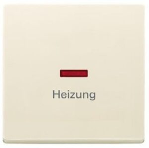 Busch-Jaeger Wippe mit Aufdruck Heizung elfenbeinweiß glänzend  kleine rote Kalotte 1789H-82 – Bild 1