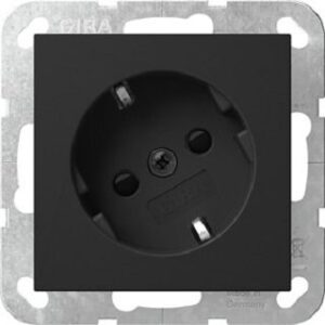 Gira SCHUKO-Steckdose 30° + SH System 55 Schwarz matt 4418005 – Bild 1