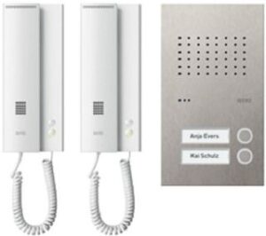 Ritto Edelstahl-Türstation 2WE Acero Pur Audio weiss Komplettpaket RGE1818225 – Bild 1