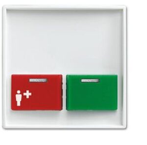 Busch-Jaeger Zentralscheibe, alpinweiß,  Rufsysteme, Licht-Ton-Rufsysteme 2548-642B-914 – Bild 1