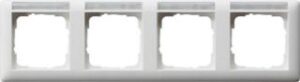 Gira Rahmen 4-fach mit Schriftfeld Standard 55 reinweiss 109427 – Bild 1