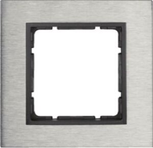 Berker Rahmen Edelstahl/anthrazit 1-fach 10113606 – Bild 1