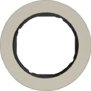 Berker Rahmen Edelstahl/schwarz 1-fach, rund 10112004 – Bild 1