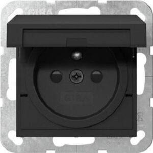 Gira Steckdose Erdstift KD + SH System 55 Schwarz matt 4488005 – Bild 1