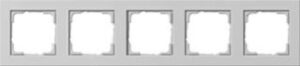 Gira Abdeckrahmen 5-fach Gira E2 Grau matt 021537 – Bild 1