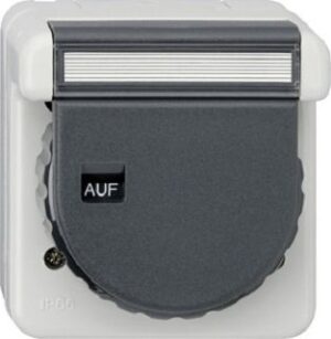 Gira SCHUKO-Steckdose KD WG AP Grau Bajonett+BSF 444031 – Bild 1