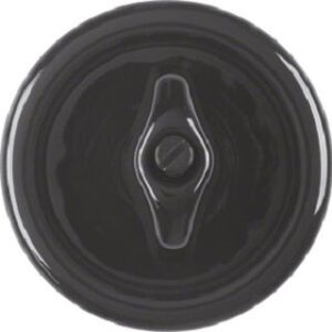 Berker Zentralstück mit Knebel S1930 Porzell. schwarz 16476500 – Bild 1