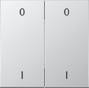 Jung Funk-Wandsender 4k. EnOcean mit Symbolen 01 Aluminium ENOAL2995-01-L – Bild 1