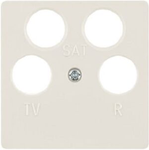 Berker Zentralplatte weiß für 4 Loch Antennendose 148402 – Bild 1