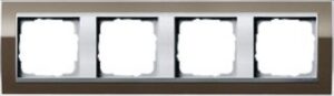 Gira Abdeckrahmen 4-fach Event klar braun Einsatz alu 0214766 – Bild 1